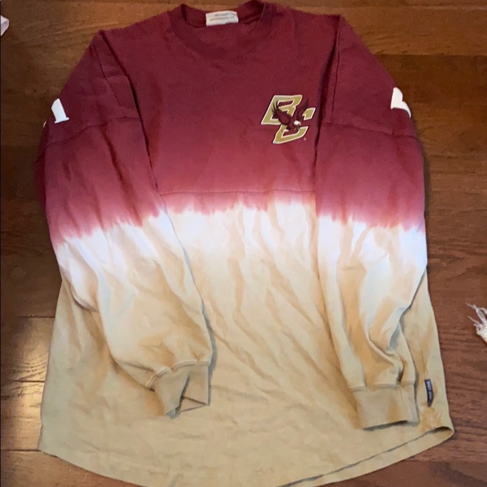 2 toned tie dye BC spirit shirt